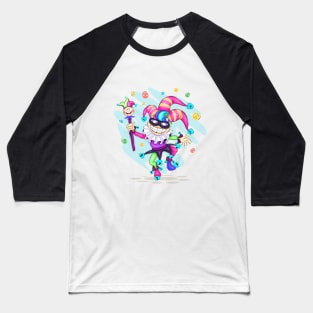 Cheerful cartoon joker Baseball T-Shirt